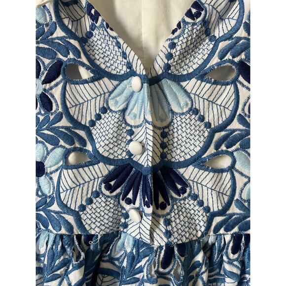 ALEXIS Blue Lace Mini Sleeveless Sundress Size XS X-Small - Picture 3 of 6